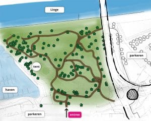 plattegrond park Ode aan de Linge